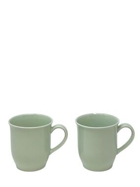Dansk Tjorn Celedon Green Set of Two (2) Coffee Mugs EUC